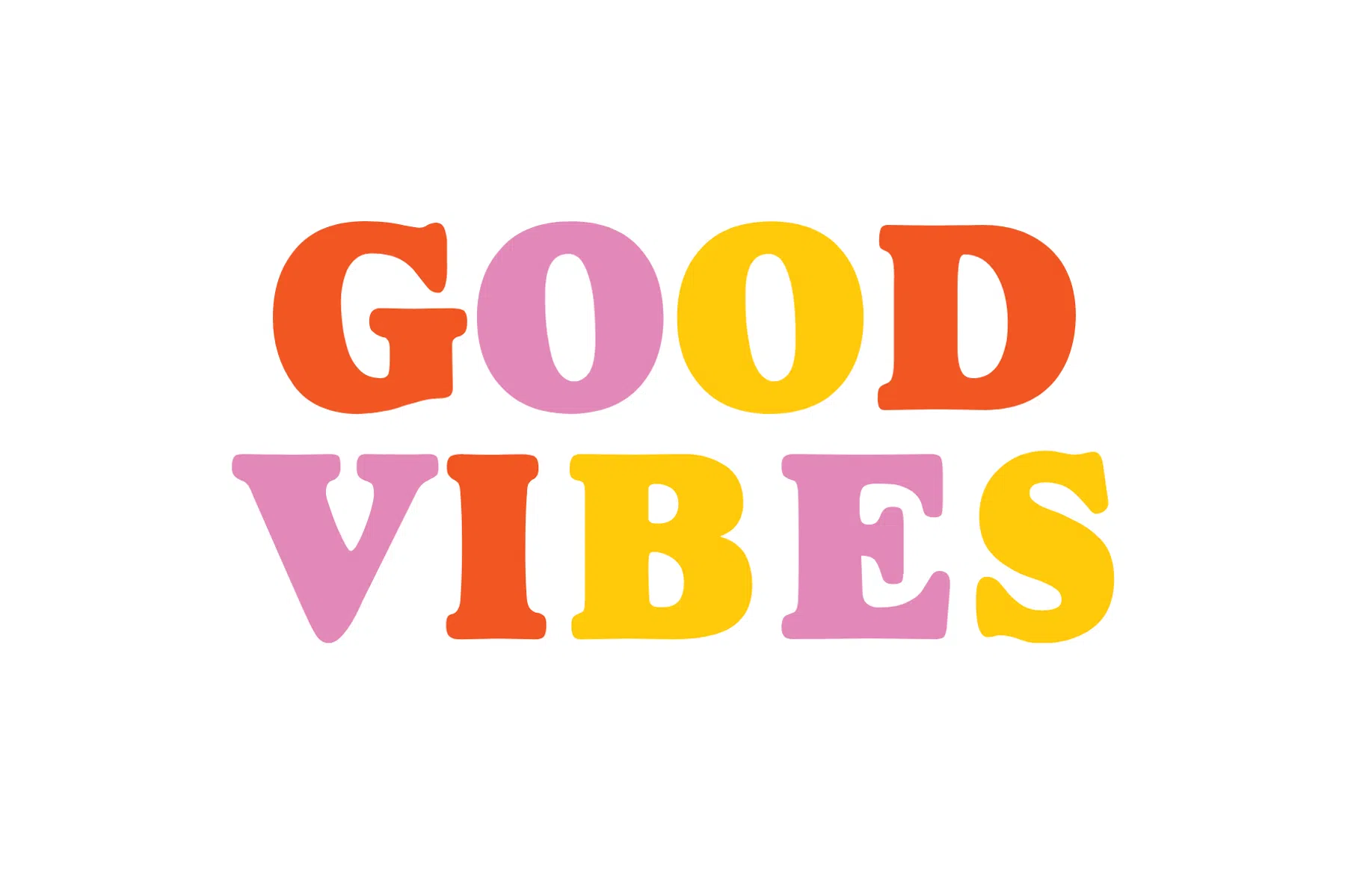 Red Purple Yellow Good Vibes Landscape Rectangle Laptop Sticker.png